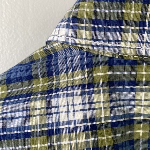 Carter's Plaid Button Down Shirt Long Sleeves Cotton Boy's Size 4T Blue Green - Picture 5 of 12